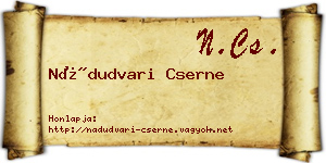 Nádudvari Cserne névjegykártya